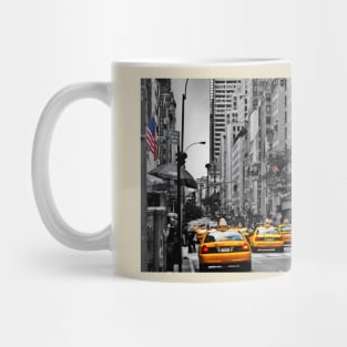 Color in 5th Ave Yellow Cabs plus Stars and Stripes Mug